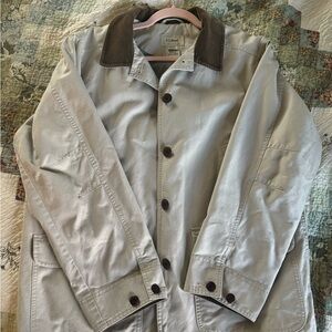 L.L. Bean Woman’s Tan Jacket with Dark Collar